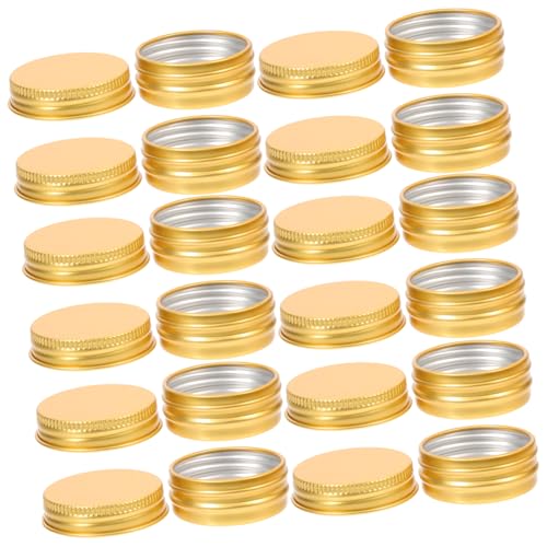 TOGEVAL 24Stücke Aluminium Dosen Runde Metallbehälter mit Schraubdeckel für DIY Kerzen Kosmetik Süßigkeiten Luftdichte Aufbewahrung Goldfarben TOGEVAL 24Stücke Aluminium Dosen Runde Metallbehälter mit Schraubdeckel für DIY Kerzen Kosmetik Süßigkeiten Luftdichte Aufbewahrung Goldfarben von TOGEVAL