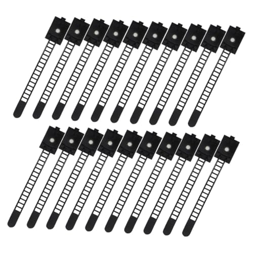 TOGEVAL 25 Stck Teiliges Kabelclips Selbstklebend Verstellbare Kabelbinder für Büro und Schreibtisch Kabelmanagement Flexible Robuste Kabelhalter zur Sicheren Kabelorganisation von TOGEVAL