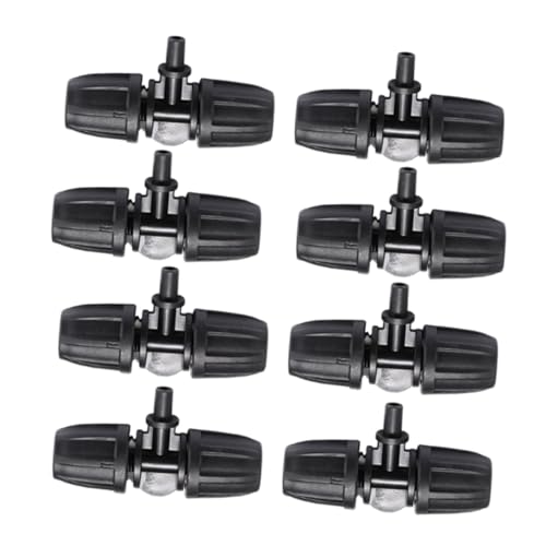 TOGEVAL 25 Stück Teiliges Schlauchverbinder Dreifach Kapillarverbinder aus Robustem Material Flacher Dreiweg Anschluss für Tropfbewässerung Kompatibel mit Wasser und Feinschläuchen von TOGEVAL