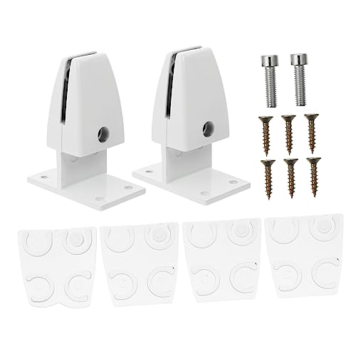 TOGEVAL 2st Desktop-rahmenclip Computerbildschirm Schreibtisch Bildschirm Gebogener Monitor Clips Bolzen Bildschirmtrennklemme Ständer Für Monitore Weiß Aluminiumlegierung von TOGEVAL