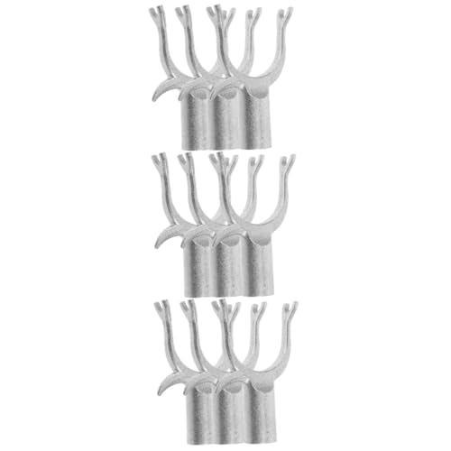 TOGEVAL 3 Sätze Kleiderstangengabel Aus Aluminium Innendurchmesser Robuste Ersatzköpfe Für Kleiderstangen Einfach Zu Wechseln Stabiler Wäschetrockner Aufsatz Für Outdoor 3 Stück * 3 von TOGEVAL