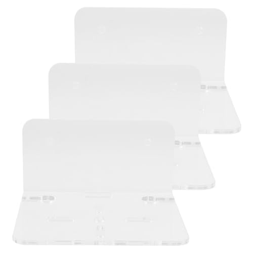 TOGEVAL 3 Stück Klare Acryl Wandhalterungen für Sicherheitskameras Babyphone und Lautsprecher Schwebende Wandregale Platzsparend Einfache Montage Vielseitig Einsetzbar Kompatibel für von TOGEVAL
