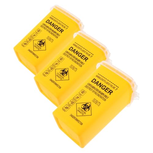 TOGEVAL 3 Stück Sharps Container mit Klappdeckel Sicherer Behälter zur Entsorgung von Medizinischen Abfällen und Nadeln Leicht und Tragbar für Labor Tattoo studio Vielseitig TOGEVAL 3 Stück Sharps Container mit Klappdeckel Sicherer Behälter zur Entsorgung von Medizinischen Abfällen und Nadeln Leicht und Tragbar für Labor Tattoo studio Vielseitig von TOGEVAL