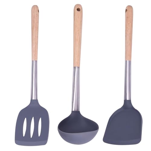 TOGEVAL 3 Stück Silikon Küchenutensilien Teiliges mit Kochlöffel Schaufel und Siebschaufel Hitzebeständig Antihaftbeschichtet Schonend zu Pfannen für Haushalt und Gastronomie TOGEVAL 3 Stück Silikon Küchenutensilien Teiliges mit Kochlöffel Schaufel und Siebschaufel Hitzebeständig Antihaftbeschichtet Schonend zu Pfannen für Haushalt und Gastronomie von TOGEVAL