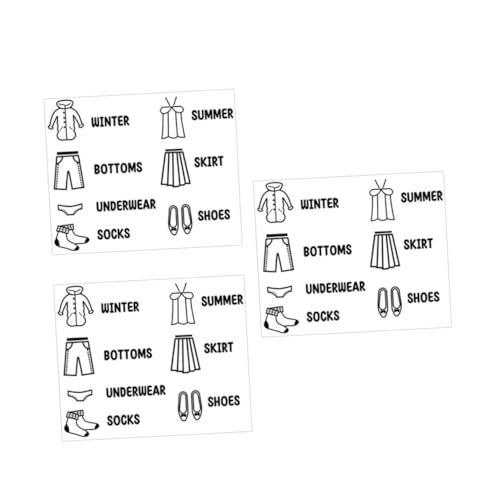 TOGEVAL 3 Stück Teiliges Abnehmbare Aufkleber für Kleiderschrank und Kinderfreundliche Kleidung Sortieretiketten mit Bildern und Text Leicht Anzubringen Rückstandsfrei Entfernbar für TOGEVAL 3 Stück Teiliges Abnehmbare Aufkleber für Kleiderschrank und Kinderfreundliche Kleidung Sortieretiketten mit Bildern und Text Leicht Anzubringen Rückstandsfrei Entfernbar für von TOGEVAL