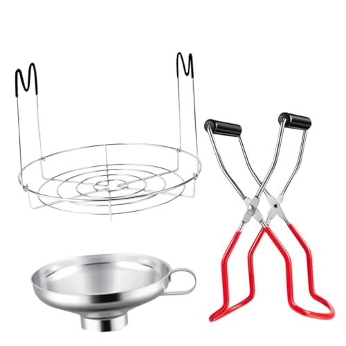 TOGEVAL 3 Stück Teiliges Edelstahl Einkochset mit Einmachglasheber Trichter und Gestell Hitzebeständig Rutschfest Geeignet für Einweckgläser und Marmeladengläser Zufällige Farbe TOGEVAL 3 Stück Teiliges Edelstahl Einkochset mit Einmachglasheber Trichter und Gestell Hitzebeständig Rutschfest Geeignet für Einweckgläser und Marmeladengläser Zufällige Farbe von TOGEVAL