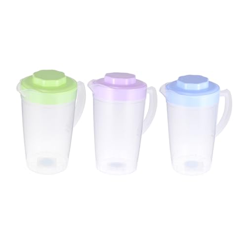 TOGEVAL 3 Stück Teiliges Getränkekrug Lebensmittelechtem PP Hitzebeständig Ergonomisch Geformt mit Komfortablem Griff für Wasser Milch Saft und Partygetränke in Blau Grün TOGEVAL 3 Stück Teiliges Getränkekrug Lebensmittelechtem PP Hitzebeständig Ergonomisch Geformt mit Komfortablem Griff für Wasser Milch Saft und Partygetränke in Blau Grün von TOGEVAL