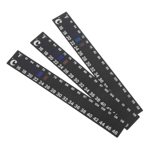 TOGEVAL 3 Stück Thermometer Aufkleber für Fermentation Farbwechsel Temperaturmesser für Brauen und Gärung für Gläser und Flaschen von TOGEVAL
