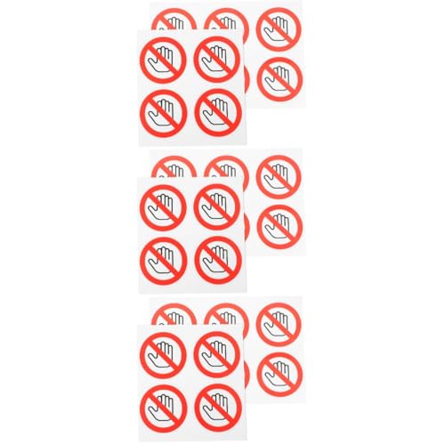 TOGEVAL 3sets Bitte Zeichen Aufkleber Warnschild Aufkleber Für Maschinen 10 Stücke * 3 von TOGEVAL