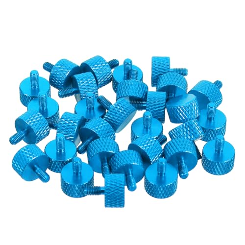 TOGEVAL 30 Stück Computer Einstellschrauben Knopfmutter Schraube Runde Einstellhandschraube Griff Rändelschraube Handgedrehte Rändelschraubenknöpfe Rändelschrauben Mit Gewinde von TOGEVAL