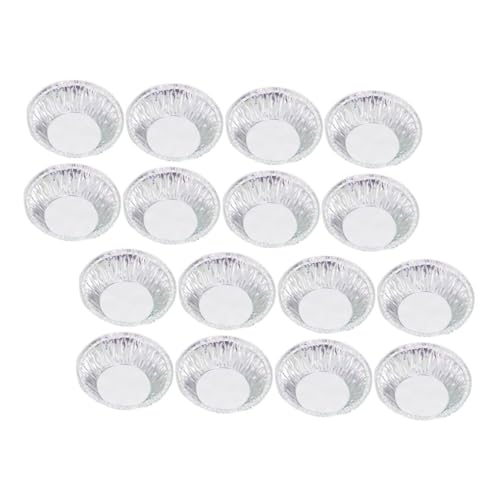 TOGEVAL 300 Stück Einweg Mini Tart Pans aus Premium aluminiumfolie Antihaftbeschichtet Gleichmäßige Wärmeleitung Stabile Handhabung Praktisches Küchenzubehör für Backen und Feiern von TOGEVAL