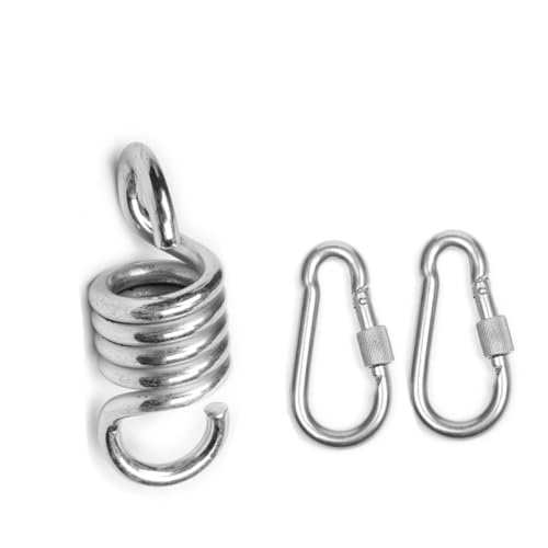 TOGEVAL 4 STÜCKE Teiliges Hängesessel Zubehör Edelstahl Aufhängung mit Drehhaken Karabiner für Hängematten Schaukel Sandsackbefestigung Robuste Hoisting Hardware von TOGEVAL
