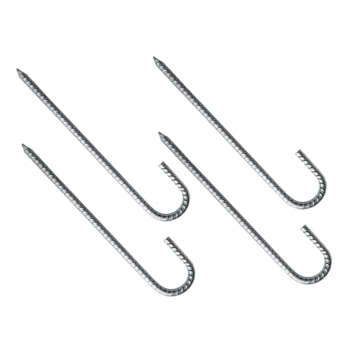 TOGEVAL 4 STÜCKE Teiliges Verzinkte Stahl U nägel Robuste Schwere Bodenanker mit Stabiler U Form für Gartendekoration Zelte Camping und Outdoor verwendung von TOGEVAL