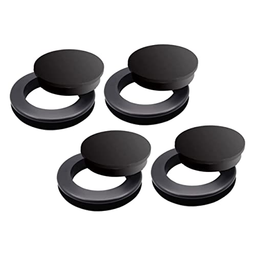 TOGEVAL 4 Sätze Tisch Schirmloch Ring Teiliges für Outdoor Tische Einsetzbar für Garten und Bar Einfache Installation Schwarz von TOGEVAL