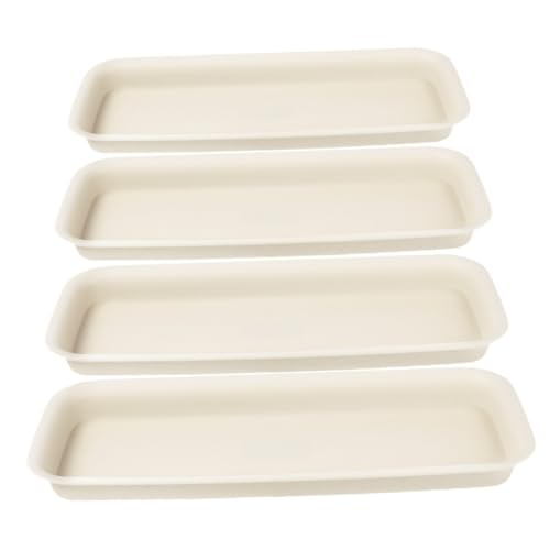 TOGEVAL 4 Stück Blumentopf Tablett Behälter Gartenarbeit Blumentopf Untersetzer Topftabletts Pflanzentablett Blumentöpfe Pflanzenwassertablett Sukkulenten Pflanzgefäß von TOGEVAL