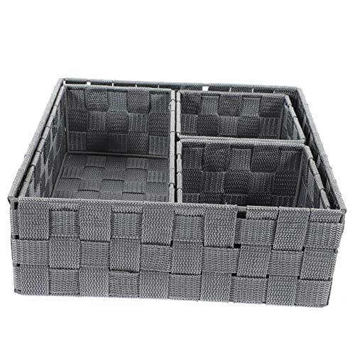 TOGEVAL 4 Stück Geflochtene Aufbewahrungsboxen Robuste Ordnungsboxen aus Eisenrahmen Kleine Würfel Behälter für Büro Badezimmer und Schreibtisch Praktische Sortier und Aufbewahrungslösung TOGEVAL 4 Stück Geflochtene Aufbewahrungsboxen Robuste Ordnungsboxen aus Eisenrahmen Kleine Würfel Behälter für Büro Badezimmer und Schreibtisch Praktische Sortier und Aufbewahrungslösung von TOGEVAL