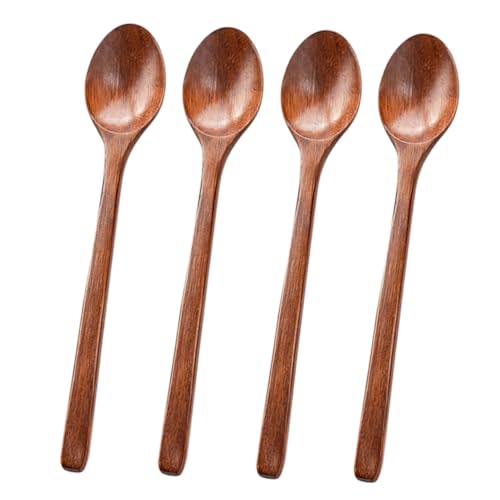 TOGEVAL 4 Stück Holzlöffel Langer Griff Ergonomisch Langlebig Mehrzweck Holz Rührlöffel Wiederverwendbar für Suppe Salat Dessert Kochen und Rühren TOGEVAL 4 Stück Holzlöffel Langer Griff Ergonomisch Langlebig Mehrzweck Holz Rührlöffel Wiederverwendbar für Suppe Salat Dessert Kochen und Rühren von TOGEVAL