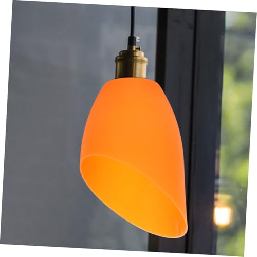 TOGEVAL 4 Stück Orange Lampenschirme Kunststoff Pferdehufe form Neigendes Design Ersatz für Stehlampe und Pendelleuchte Wohnzimmer Schlafzimmer Büro Beleuchtungsschirm von TOGEVAL