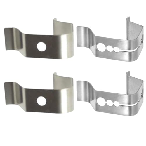 TOGEVAL 4 Stück Teiliges Bbq Thermometer Clip aus Edelstahl Grillsonden Halterungen Praktische Befestigungsklammern für Barbecue und Räucherofen Kompakt und Tragbar für Outdoor grillen von TOGEVAL