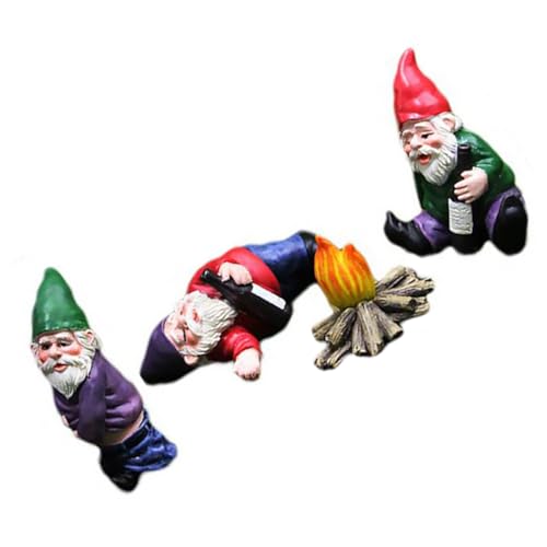 TOGEVAL 4 Stück Teiliges Gartenzwerg Figuren aus Resin Lustige Miniatur Figuren als Niedliche Garten Desktop Dekoration für Haus Büro und Außenbereich TOGEVAL 4 Stück Teiliges Gartenzwerg Figuren aus Resin Lustige Miniatur Figuren als Niedliche Garten Desktop Dekoration für Haus Büro und Außenbereich von TOGEVAL