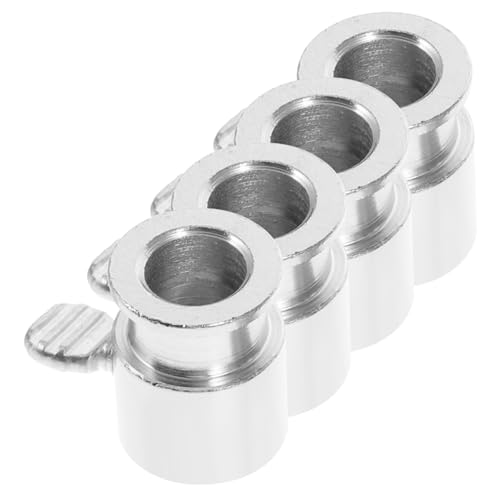 TOGEVAL 4 Stück Teiliges Grillzubehör aus Verchromtem Eisen Hitzebeständige Grillhülsen für Elektrische Hähnchenspieße Robustes BBQ Ring Outdoor Grillen und Sichere Anwendung von TOGEVAL