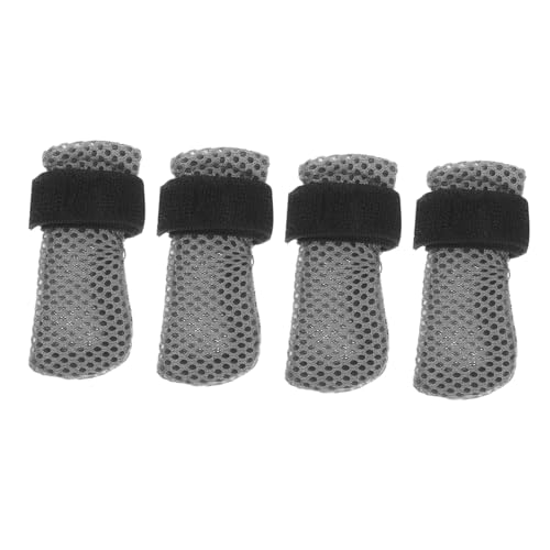 TOGEVAL 4 Stück Teiliges Katzenpfotenschutz Weichem Warmem mit Rutschfestem Sitz Kratzfest und Schützend für Medikamente Baden Nägel Schneiden Geeignet für Kleine Hunde und Katzen von TOGEVAL