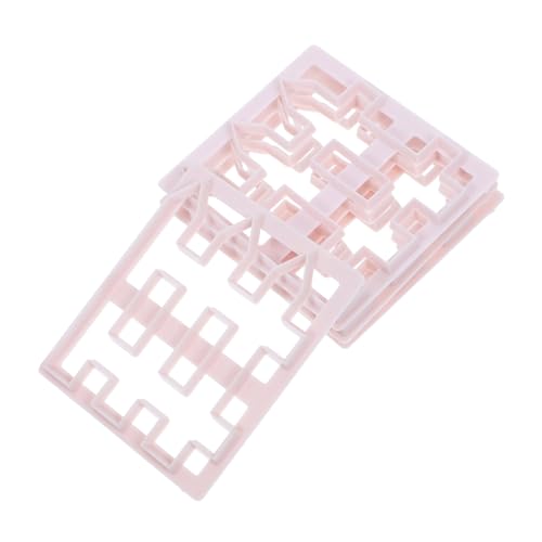 TOGEVAL 4 Stück Teiliges Kunststoff Zaunform für Tortendekoration DIY Backen Kuchenrand Blumenmuster Backform für Keks Gebäckrahmen Feierlichkeiten Geburtstage Hochzeiten von TOGEVAL
