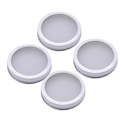 TOGEVAL 4 Stück Teiliges Sprouting Lids aus Abnehmbares Sieb Vielseitig für Keimgeräte und Einmachgläser Einfach zu Reinigen Geeignet für Sprossenzucht und von Gewürzen TOGEVAL 4 Stück Teiliges Sprouting Lids aus Abnehmbares Sieb Vielseitig für Keimgeräte und Einmachgläser Einfach zu Reinigen Geeignet für Sprossenzucht und von Gewürzen von TOGEVAL