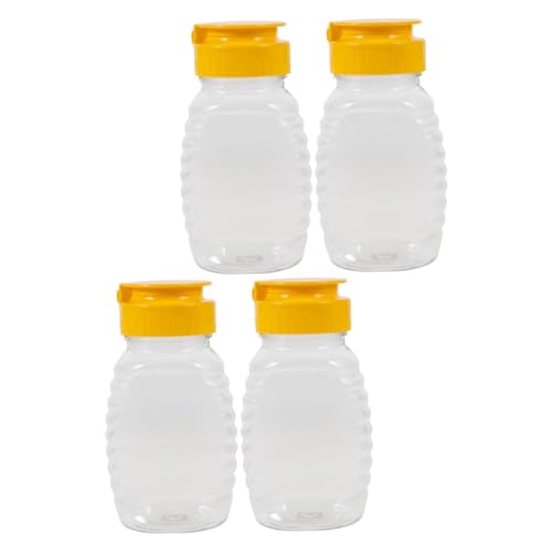 TOGEVAL 4 Stück Teiliges aus Transparenten Kunststoff honigflaschen Auslaufsichere Quetschflaschen für Honig und Sirup Wiederverschließbar Klare Sicht Füllstand zur Aufbewahrung und TOGEVAL 4 Stück Teiliges aus Transparenten Kunststoff honigflaschen Auslaufsichere Quetschflaschen für Honig und Sirup Wiederverschließbar Klare Sicht Füllstand zur Aufbewahrung und von TOGEVAL