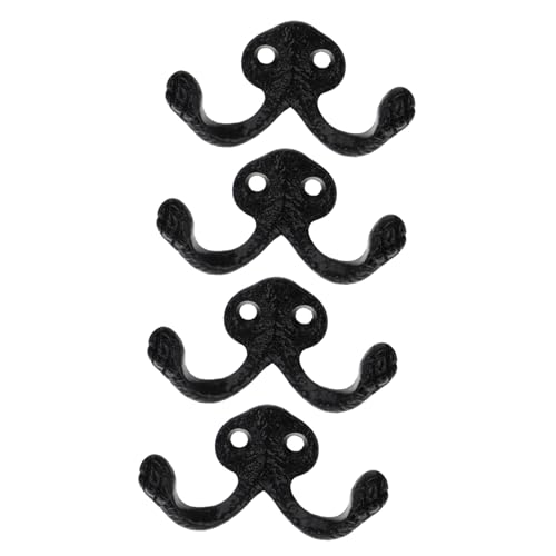 TOGEVAL 4 Stück Wandhaken aus Doppelhaken für Badezimmer Robuste und Dekorative Wandmontage Schwarz für Handtücher und Mäntel TOGEVAL 4 Stück Wandhaken aus Doppelhaken für Badezimmer Robuste und Dekorative Wandmontage Schwarz für Handtücher und Mäntel von TOGEVAL
