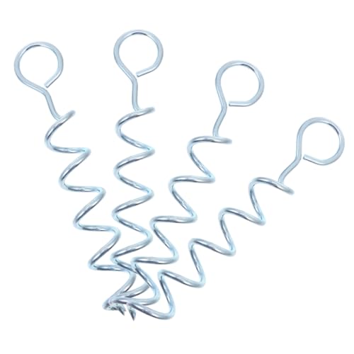 TOGEVAL 4 Stück Zelt Heringe Robustem Eisen Heavy Duty Erdnägel für Camping Tragbar Wetterbeständig Installieren für Sand und Schneeböden von TOGEVAL