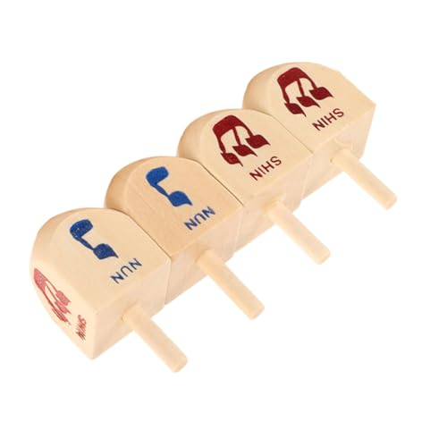 TOGEVAL 4 Stücke Teiliges Holzspielzeug Hanukkah mit Bunten Hebräischen Buchstaben Kindersicheres Lernspielzeug zur Konzentrationsförderung und Hanukkah TOGEVAL 4 Stücke Teiliges Holzspielzeug Hanukkah mit Bunten Hebräischen Buchstaben Kindersicheres Lernspielzeug zur Konzentrationsförderung und Hanukkah von TOGEVAL