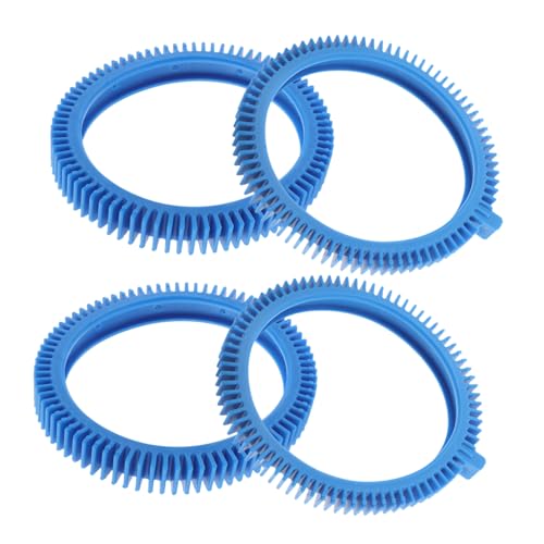 TOGEVAL 4 Teiliges Reinigerreifen Set Poolreiniger Ersatzteile Ersatzreifen Poolreifen Ersatzset Reifenreparaturwerkzeug Poolrad Pool Staubsauger Reifen Set Pool Kehrreifen PVC von TOGEVAL