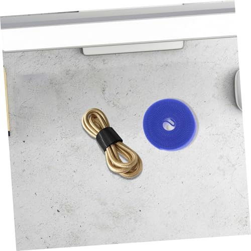 TOGEVAL 5 Rollen Selbstklebende Kabelbinder Klettband Wiederverwendbare Kabel Organizer Strips in Rot Gelb Blau Grün Schwarz Kabelmanagement für Ladekabel USB Elektronik und Büro von TOGEVAL