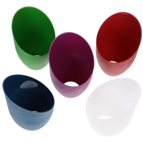 TOGEVAL 5 Stück Kunststoff Lampenschirm Hufeisenform Mittelloch Bunte Tischlampe Abdeckung Ersatzlampenschirm für Wohnräume Dekorative LED Lichtabdeckung von TOGEVAL