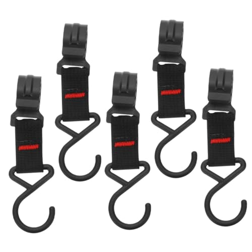 TOGEVAL 5 Stück Outdoor Haken aus Kunststoff mit Stabilem Gewebeband Vielseitige Aufhängung für Camping Zelt Kochgeschirr und Taschen Einfach zu Befestigen Belastbar und Langlebig von TOGEVAL