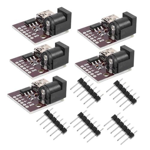 TOGEVAL 5 Stück Teiliges Mini USB Power Interface Professionelles Ladetafel Stromversorgung mit Effizienter Spannungsversorgung Kompakt und Langlebig für Vielseitige Anwendungen von TOGEVAL