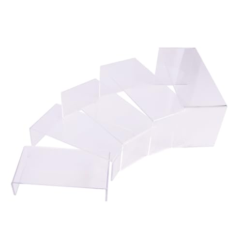 TOGEVAL 5 Stück Teiliges Schuhhalter U förmiges Display Regal Transparent Großes Schuhregal für Laden Schaufenster und Zuhause Stapelbar Vielseitig für Verschiedene Schuhgrößen von TOGEVAL