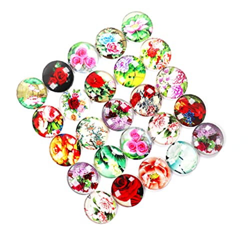 TOGEVAL 50 Stück Runde Blumenmuster Glasaufkleber DIY Bastelzubehör für Schmuck Uhren und Dekorationen TOGEVAL 50 Stück Runde Blumenmuster Glasaufkleber DIY Bastelzubehör für Schmuck Uhren und Dekorationen von TOGEVAL