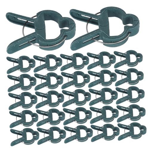TOGEVAL 50 Stück Teiliges Gartenpflanzen Clips Kunststoff Stabile Pflanzenhalter für Kletterpflanzen Tomaten Blumen und Gemüse Wetterfeste Rankhilfe für Gesunden Pflanzenwuchs von TOGEVAL
