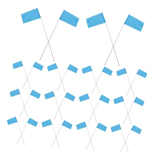 TOGEVAL 50 Stück Teiliges Markierungsfahnen Stahlstangen Wetterfeste Gartensignalflaggen Sprinkler Bewässerungsmarkierer für Grünflächen zum Kennzeichnen von Gartenschläuchen und von TOGEVAL