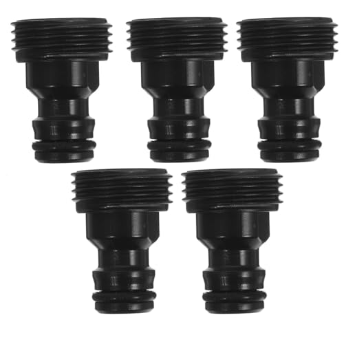 TOGEVAL 5Stücke Waschmaschinen Wasserhahnanschluss Adapter Schnellkupplung Schlauchkupplung für Außenschlauch und Wasserzufuhr von TOGEVAL