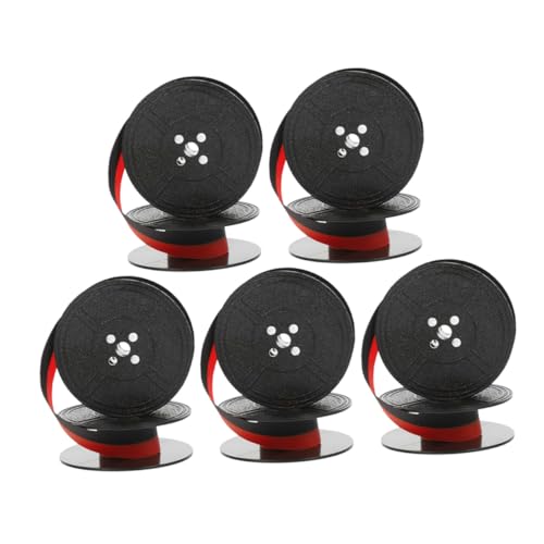 TOGEVAL 5er Set Schreibmaschine Farbband Doppelspule Rot schwarz Kompatibel für Klassische Mechanische Schreibmaschinen Geeignet für Häufiges Tippen Einfache Installation Langlebige TOGEVAL 5er Set Schreibmaschine Farbband Doppelspule Rot schwarz Kompatibel für Klassische Mechanische Schreibmaschinen Geeignet für Häufiges Tippen Einfache Installation Langlebige von TOGEVAL
