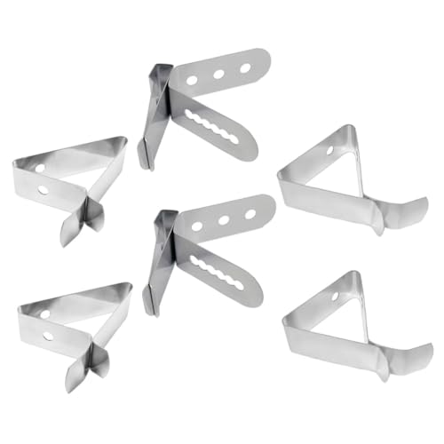 TOGEVAL 6 Stück Edelstahl Thermometer Clip Halter Temperaturbeständig Verstellbar für Kaffee Milchschaumsonden Sicherer Halt Am Becherrand Geeignet für Heißgetränke und Flüssigkeiten von TOGEVAL