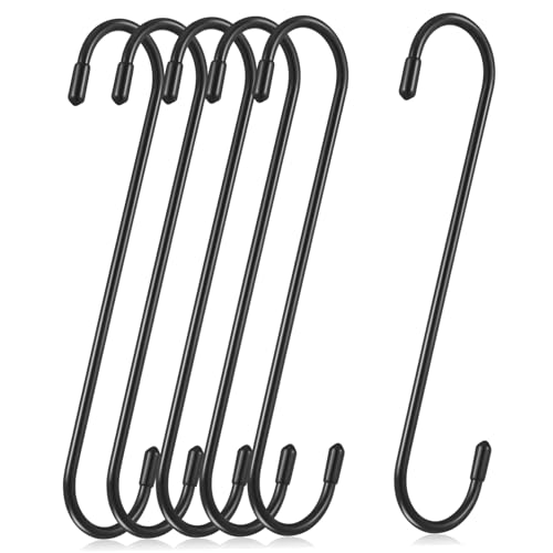 TOGEVAL 6 Stück Längliche S Haken aus Metall mit Gummispitzen Robuste Haken zum Aufhängen von Pflanzen Vogelhäuschen und Bremsen Vielseitige Aufhängelösungen für Zuhause und Garten TOGEVAL 6 Stück Längliche S Haken aus Metall mit Gummispitzen Robuste Haken zum Aufhängen von Pflanzen Vogelhäuschen und Bremsen Vielseitige Aufhängelösungen für Zuhause und Garten von TOGEVAL