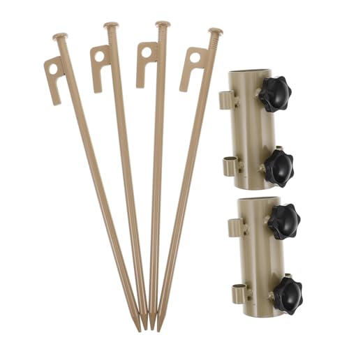 TOGEVAL 6 Stück Sky Stand Fixer Zeltspikes Erdspieß Baumpfähle Hirsch Blind Zubehör Zelthering Zeltpflock Erdspieß Boden Blind Zubehör Campingpfähle Campingzubehör Metallpfahl von TOGEVAL