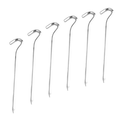 TOGEVAL 6 Stück Teiliges Aluminiumlegierung Zeltheringe Stabiles Camping Erdanker Leicht Tragbar Sturmsicher Geeignet für Zelte Markisen Pavillons Beim Outdoor Wandern von TOGEVAL