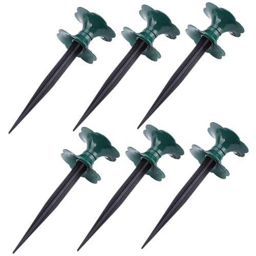 TOGEVAL 6 Stück Teiliges Gartenschlauch zubehör PP Erdspieße zur Wasserschlauchführung Robust für Grünflächen und Gartenbewässerung von TOGEVAL