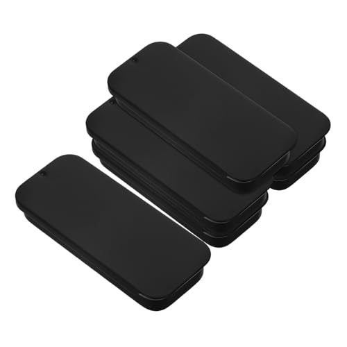 TOGEVAL 6 Stück Teiliges Rechteckige Metallboxen mit Schiebedeckel Tragbare Aufbewahrungsdosen für Schmuck Feste Duftsalbe Gaming fingerhüllen Vielseitig für Büro und Zuhause Schwarz TOGEVAL 6 Stück Teiliges Rechteckige Metallboxen mit Schiebedeckel Tragbare Aufbewahrungsdosen für Schmuck Feste Duftsalbe Gaming fingerhüllen Vielseitig für Büro und Zuhause Schwarz von TOGEVAL