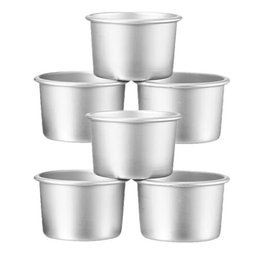 TOGEVAL 6 Stück Teiliges Runde Kuchenformen aus Abnehmbarem Aluminium Boden Antihaftbeschichtet Langlebige Metallbackform für Gleichmäßiges Backen von Mehrschichtigen Torten und von TOGEVAL